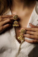 Load image into Gallery viewer, Vatsa Jhumka Earrings